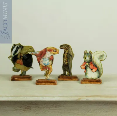BPC 16-A Set de 4 siluetas de Beatrix Potter