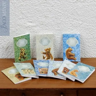 TL 04-A Conjunto de 9 cuadernos  con diseño de osos en la portada